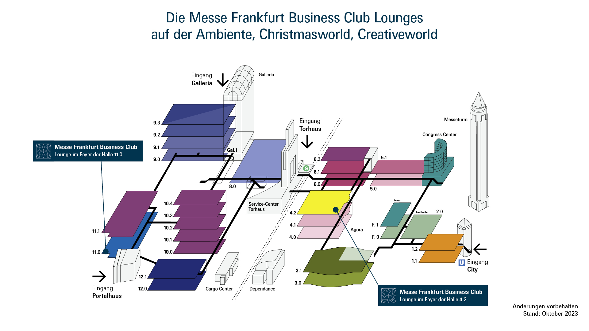 Geländeplan Messe Frankfurt Business Club