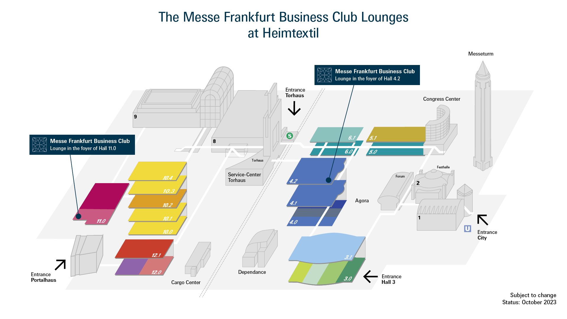 Geländeplan Messe Frankfurt Business Club