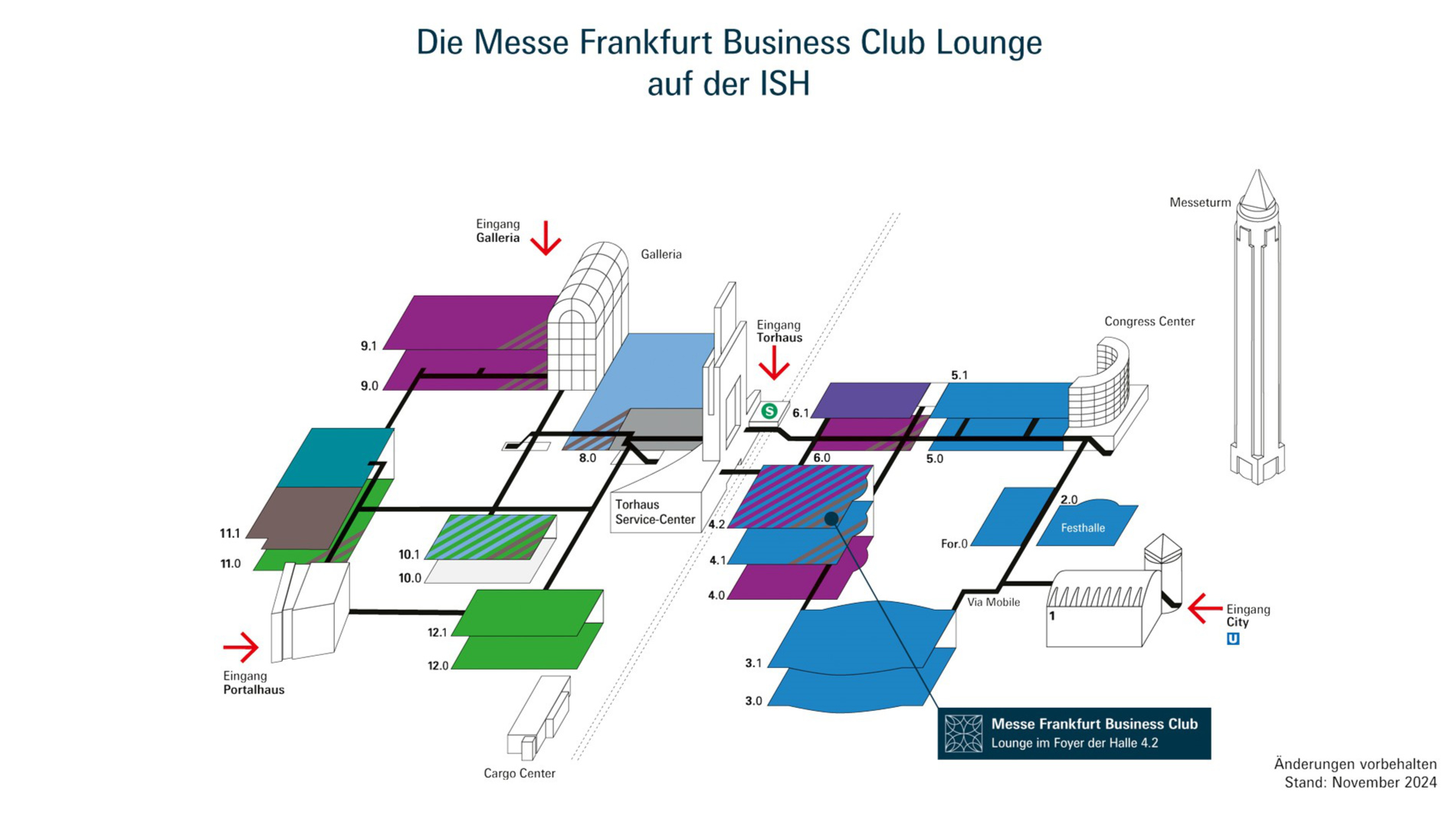 Geländeplan Messe Frankfurt Business Club