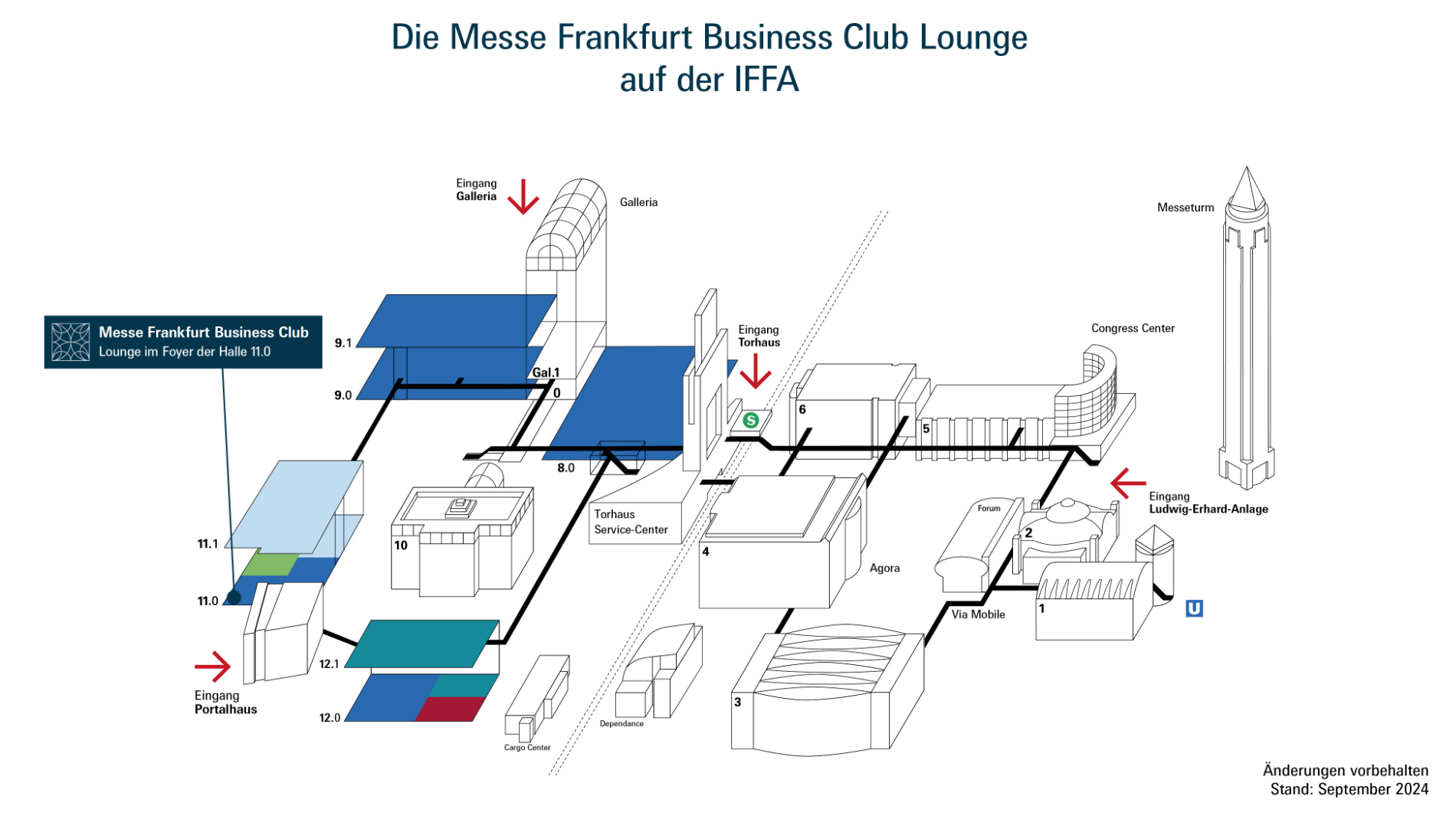 Geländeplan Messe Frankfurt Business Club