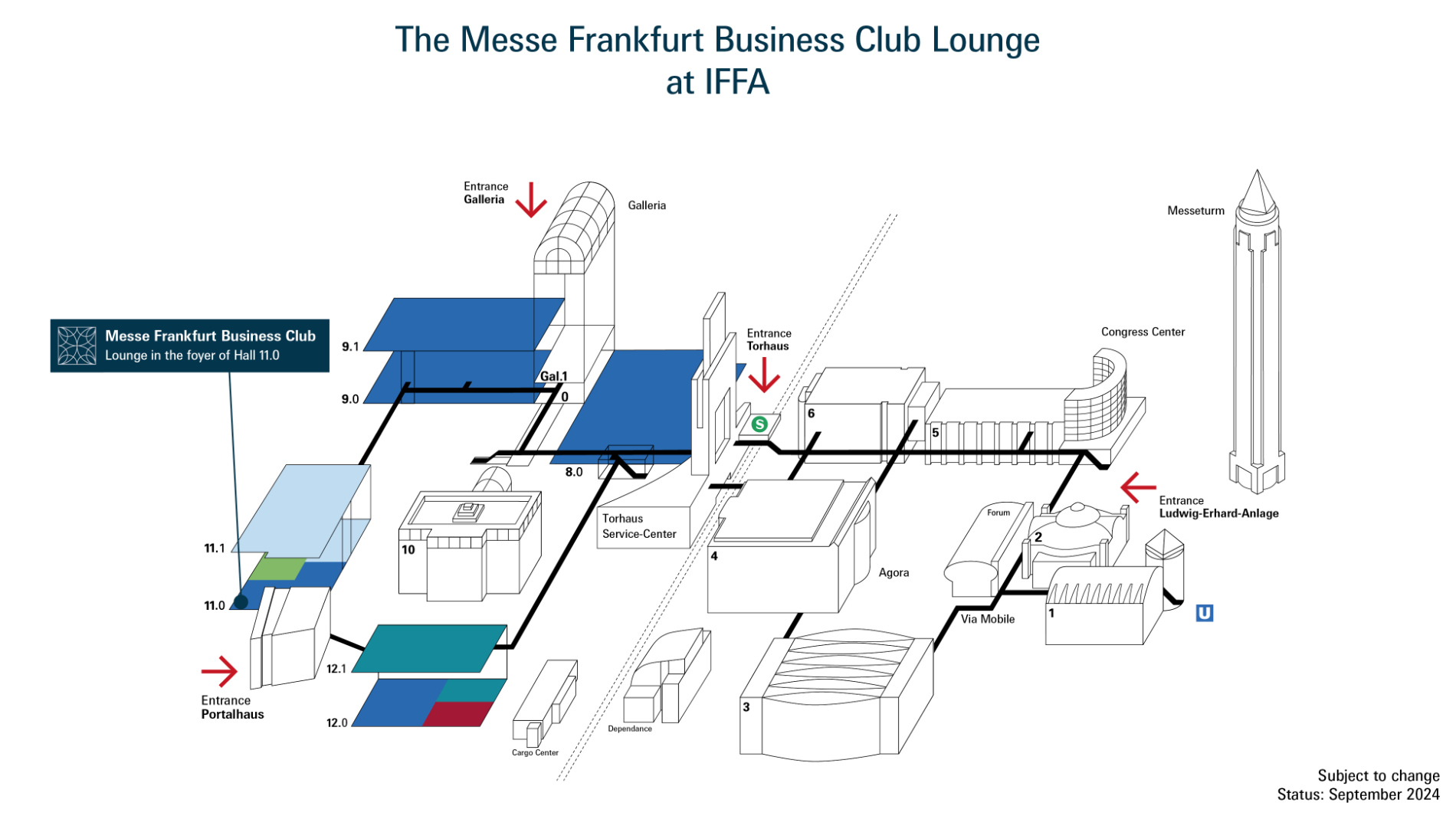 Plan Messe Frankfurt Business Club