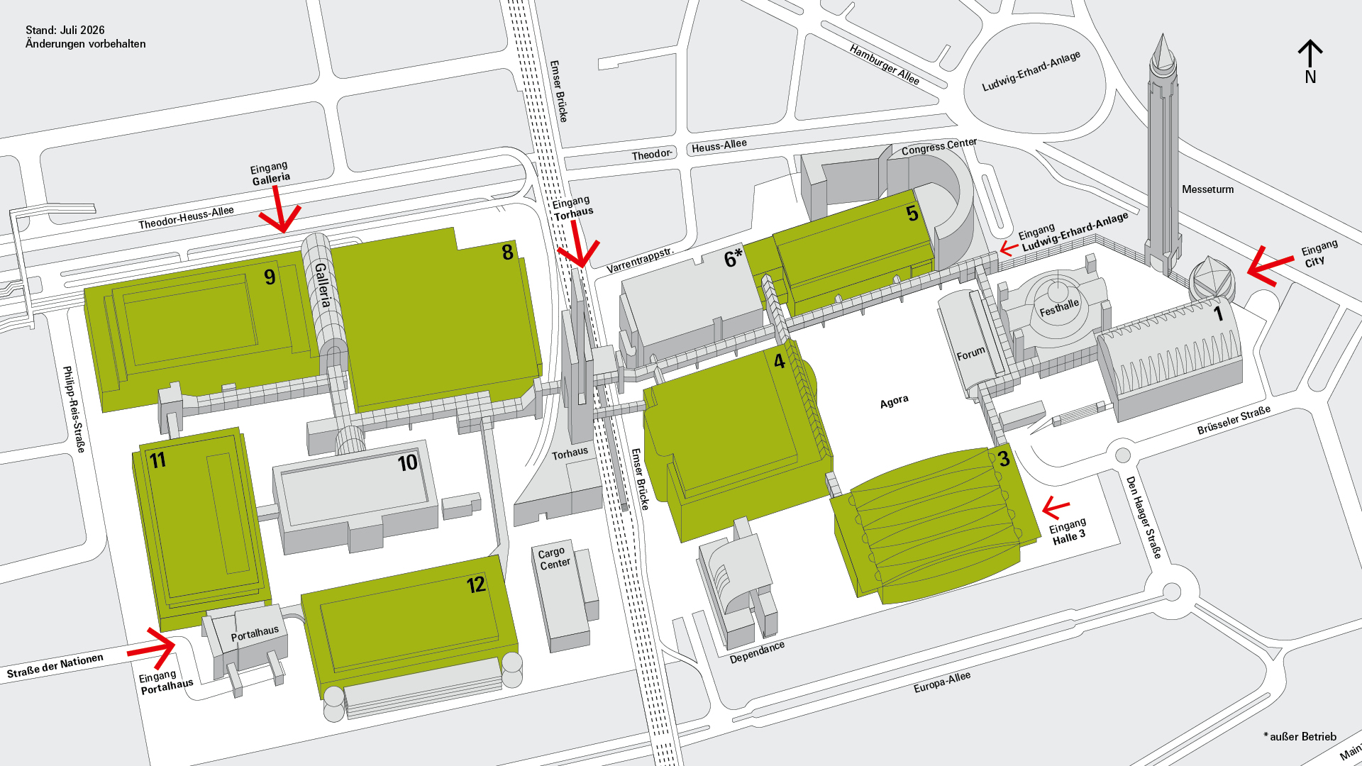 Geländeplan Messe Frankfurt Business Club